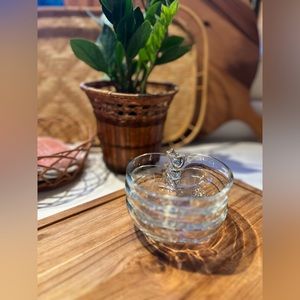 S/3 Hazel Atlas orchard blossom apple bowls